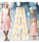 Ledido 4FT Marquee Light Up Letters Large Light Up Letters for Party Decoration, Marquee Letters ...