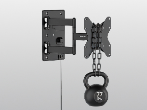 Heavy-duty RV TV mount supports TVs up to 77 lbs
