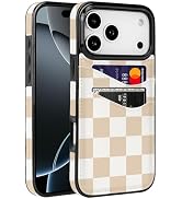 Obbii for iPhone 18 Pro Max Case Wallet with Card Holder,Nature Checssboard | with 2 Card Holder ...