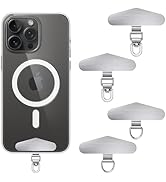Azrra Phone Tether Tab for iPhone: 4 Pack Metal Phone Lanyard Tab | Cell Phone Lanyard Replacemen...