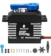Waterproof RC Servo Controller 55kg Torque Coreless Motor Metal Gear Digital Servo for 1/8 1/10 R...
