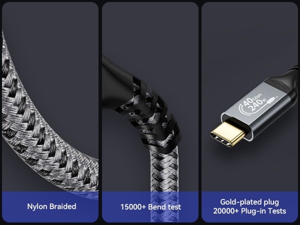 USB4 USB 4 3 Thunderbolt 4 Cable High Speed Data Transfer 40Gbps 8K 4K 60Hz Monitor Video Displaly