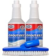 Clean-eez Grout Cleaner with Free Stand-Up Brush - Stain Remover Heavy-Duty Scrubber - Bathroom S...