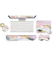 ArtSo Keyboard Wrist Rest Mouse Pad Wrist Support Ergonomic, Memory Foam 4 in 1 Mousepad Non-Slip...