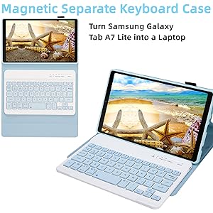 Lrufodya Keyboard Case for Samsung Galaxy Tab A7 Lite 8.7" 2021 001