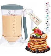 Eggssentials Pancake Dispenser – Easy Control Cake Mix Dispenser for Baking – Drip-Free Muffin &amp; ...