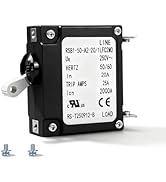 20 Amp Single Pole Toggle Magnetic Circuit Breaker, AC 250V, for Marine, RV and Automation Devices