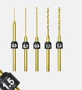 AM ARROWMAX Twist Mini Micro Drill Bits Set, 0.5mm-2.3mm, Size Marked,Titanium Coated High Speed ...
