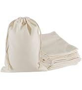 HRX Package 20pcs Muslin Bags 5x7 inch, Cotton Drawstring Pouches Sachet Bags for Gift Party Favo...