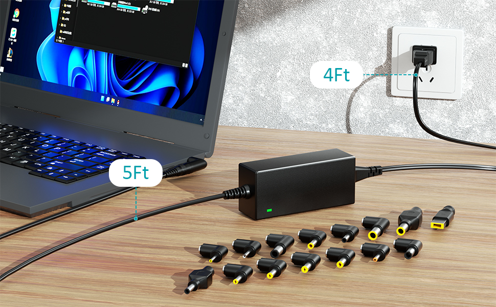 9 feet long power cable