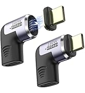 MoKo 140W USB C Magnetic Adapter 2Pack, 24 Pins 90 Degree Magnetic USB C Adapter with PD Fast Cha...