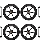 Wheelchair Front Castor Wheels Replacement: Drive Walker Parts Universal Fit 7 Inch Wheels for Wa...