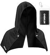 CHEMLUK Cooling Towels for Neck and Face: Instant Cool Hoodie Towel Black | UPF50, Quick Dry, Bre...