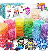 FUNZBO 31000 5mm Fuse Beads Kit - 48 Colors, Christmas Homeschool Arts and Crafts Supplies for Ki...