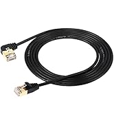 SinLoon 90 Degree Left Angle Cat8 Ethernet Cable, High Speed 40Gbps 2000Mhz Network Cord, with Go...
