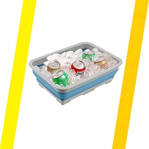 Image of collapsible dish washing bin, washer pan.