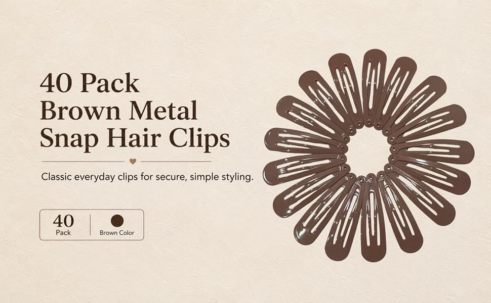 brown hair clips