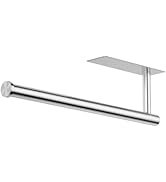 CHIKESI Paper Towel Holder Under Cabinet, Self-Adhesive,No Drilling, Stainless Steel, Wall-Mounte...