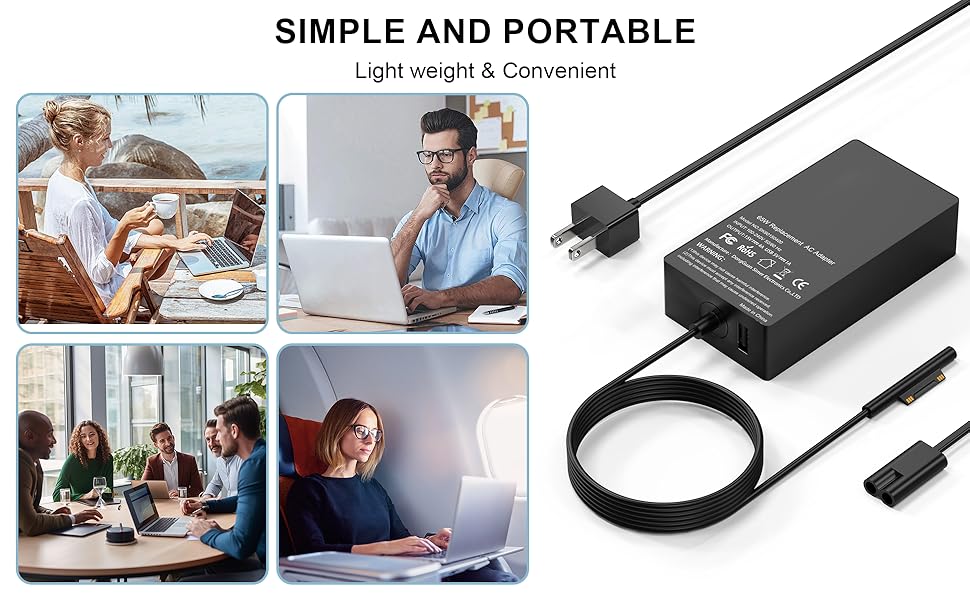 Surface Pro Charger-65W Surface Pro Laptop Charger,65W Microsoft Surface Charger,65W Charger