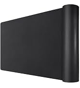 Leather Desk Mat for Desktop, Vegan Leather Large Desk Pad, 31.5" x 15.75" Waterproof Non-Slip Ke...