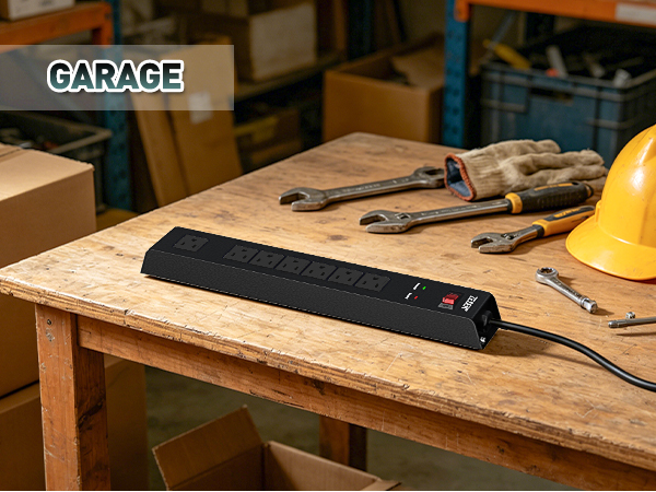 ZESEN industrial power strip with multiple outlets features a sturdy metal design