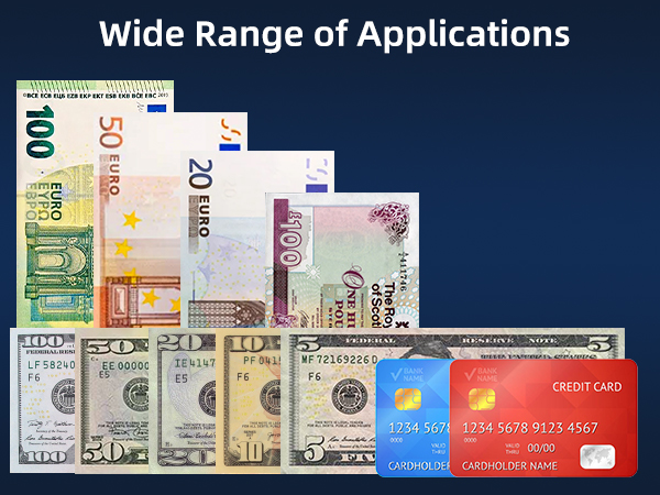 PONNOR AL-12 Counterfeit Bill Detector Money Checker Machine with Dual UV LED Light