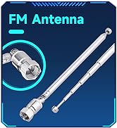 Superbat FM Telescopic Antenna Kit 75 Unbal F Type Connector DAB Radio Replacement Antenna for TV...