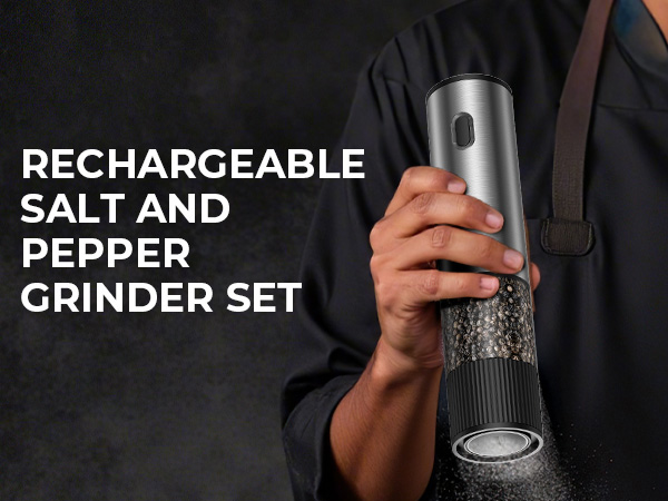 rechargeable salt and pepper gainder set