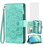 Asuwish Phone Case for Samsung Galaxy A16 5G/4G Wallet Cover with Tempered Glass Screen Protector...