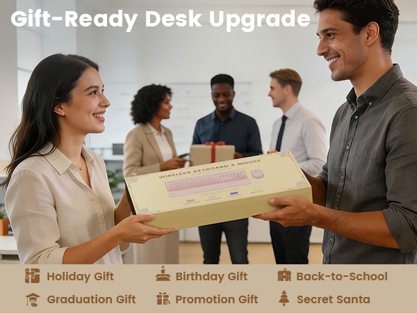 gift of wireless keyboard mouse combo for holiday birthday back to school graduation celebration