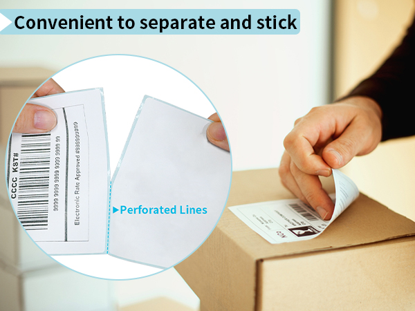 Perforated Line Thermal Labels