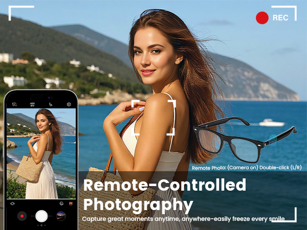 Bluetooth Audio Smart Glasses for Men ,Voice Control, Hands-Free Calls for Android Music/Work