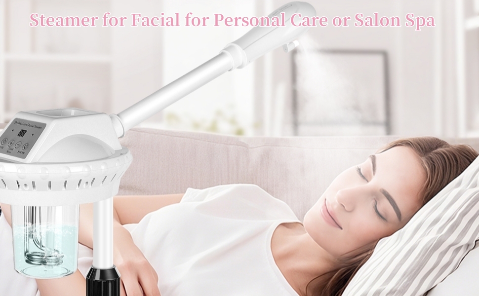 Facial steamer on wheels