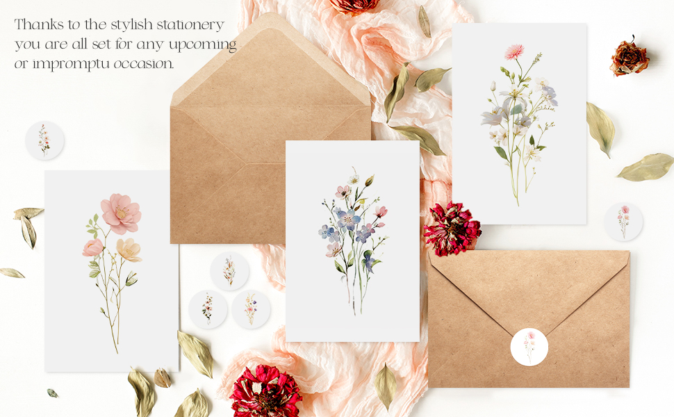 blank cards and envelopes