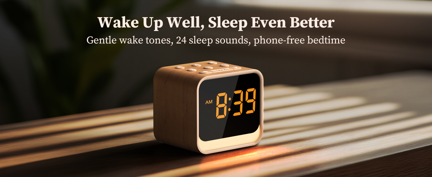Sound Machine Alarm Clock for Bedrooms