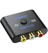 CAMWAY RCA to HDMI Converter - 1080P AV to HDMI Video Converter 16:9/4:3 Conversion Mini Composit...