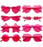 Matcheck 8 Mixed Style Colored Sunglasses Pink Classic Retro Party Favors Eyewear Costume Accesso...