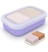 AIDIMMING Enhanced Leakproof Silicone Travel Shampoo bar Holder, Shampoo and Conditioner Bar Cont...