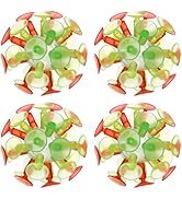 4Pcs Suction Cup Ball Toys Parent- Child Interaction Sucker Ball Toy Glow in The Dark Suction Bal...