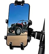 ZIDIYORUO UTV Phone Holder, Aluminum Alloy Heavy Duty Cell Phone Mount for UTV/SXS,360° Adjustabl...