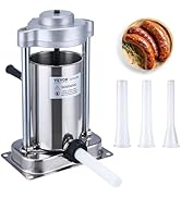 VEVOR Manual Sausage Stuffer, 2 L / 5 LBS Vertical Sausage Machine with G-type Clamp, Food-Grade ...
