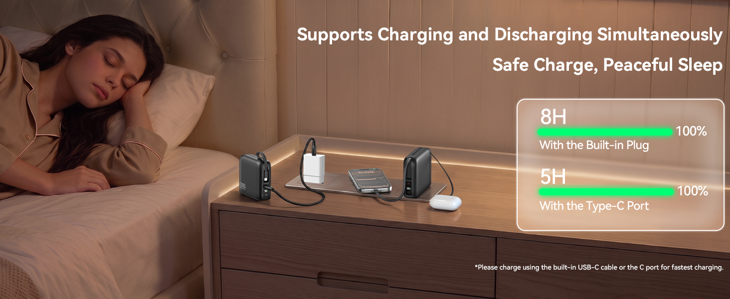 portable charger with wall plug