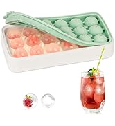 VVAYHUA Ice Cube Trays for Freezer, Silicone + PP Ice Ball Molds BPA Free Round Ice Cube Tray Eas...
