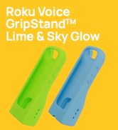 73&amp;Sunny GripStand Roku Express 4K+, Voice Remote Cover: Stands Upright, Enhanced Grip, AirTag/T...