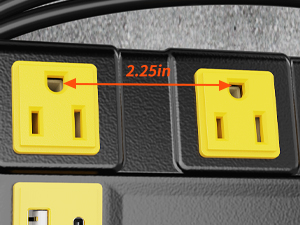 wide space power strip