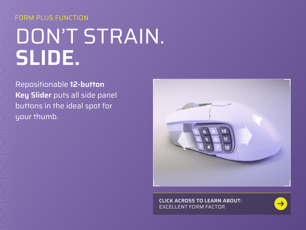 12 button key slider, comfortable mouse, side panel