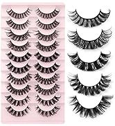 Eyelashes Russian Volume Strip Lashes 5 Styles Mixed Natural Wispy D Curly Mink False Eyelashes L...