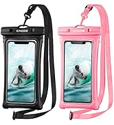 CACOE [Floatable] Floating Universal Waterproof Phone case 2 Pack-Up to 7.0",Phone Pouch with Adj...