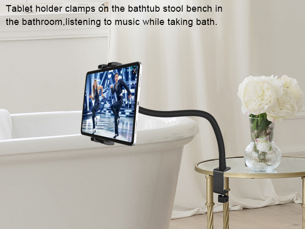 Bathroom tablet holder