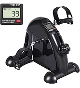 FURFAST Mini Exercise Bike, Under Desk Bike Pedal Exerciser Portable Foot Cycle Arms &amp; Legs Worko...